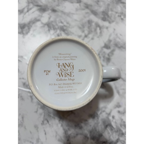 Lang And Wise Collector Mug Housesitting Cat Persis Clayton Weirs Painting Cup - Picture 10 of 11